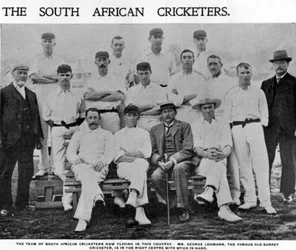 Die südafrikanischen Cricketspieler, Illustration aus The King, 25. Mai 1901